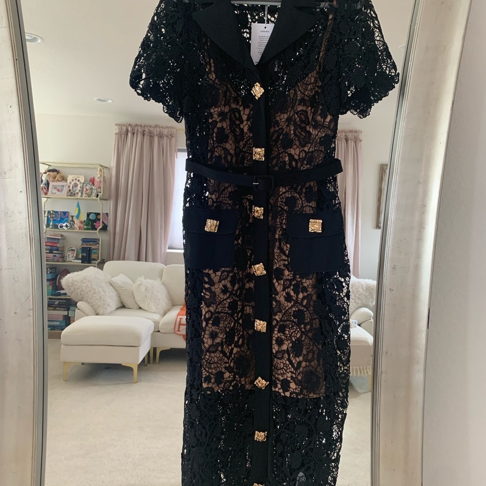Self portrait black lace dress